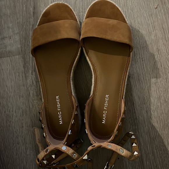 Marc Fisher Jazlyn Espadrille suede ankle strap sandals - Picture 2 of 9